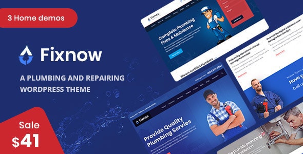 Fixnow v2.3 – A Perfect Plumbing WordPress Theme