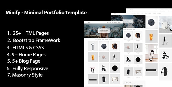 MINIFY V1.0 – MINIMAL PORTFOLIO BOOTSTARP TEMPLATE