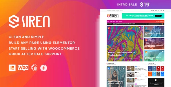 [Free Download]Siren v2.0.1 – News Magazine Elementor WordPress Theme