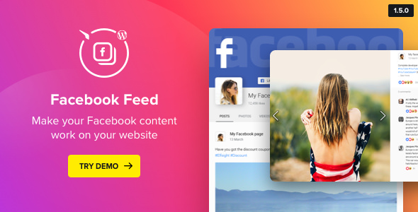 Download Free WordPress Facebook Plugin v1.5.0 – Facebook Feed Widget