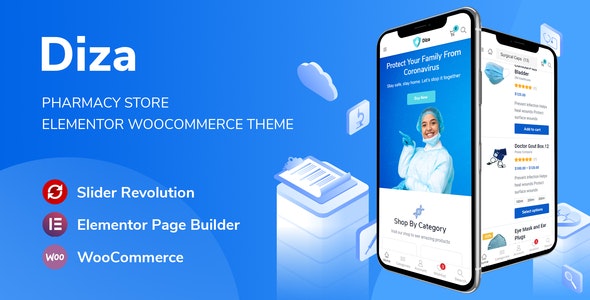 DIZA V1.1.8 – PHARMACY STORE ELEMENTOR WOOCOMMERCE THEME