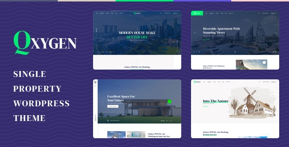 Qxygen v1.0.5 – Single Property WordPress Theme