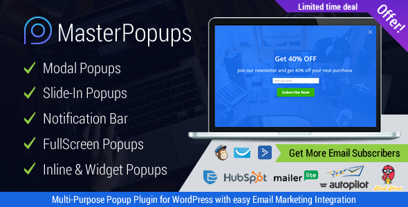 Download Free Master Popups v2.0.0 – Popup Plugin for Lead Generation