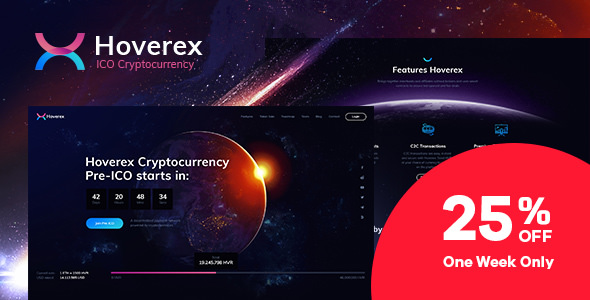 Download Free Hoverex v1.2 – Cryptocurrency & ICO WordPress Theme