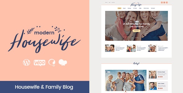 [Free Download] Modern Housewife v1.0.1 – Women & Family WordPress Blog Theme