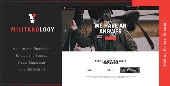 Militarology v1.0.9 – Military Service WordPress Theme