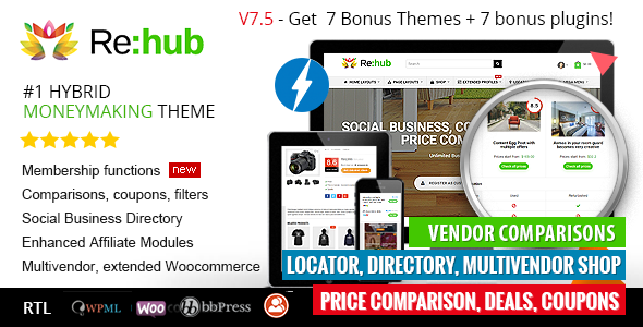 Download Free REHub v7.5.1 – Price Comparison, Business Community
