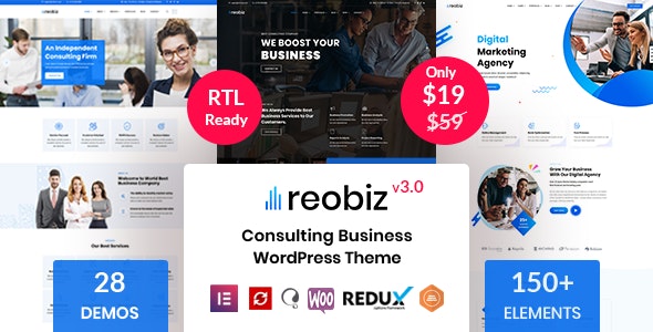 Reobiz v4.9.1 – Consulting Business WordPress Theme