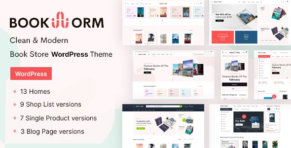 Bookworm v1.1.3 – Bookstore & Bookshop WooCommerce Theme