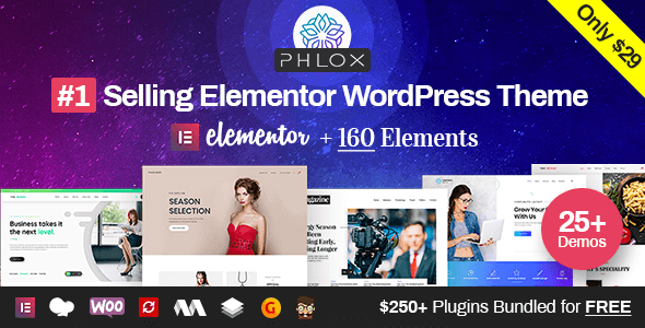 Download Free Phlox Pro v5.0.9 – Elementor MultiPurpose WordPress Theme