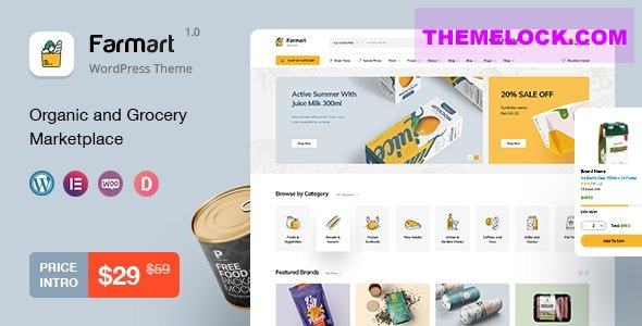 Farmart v1.0.9 – Organic & Grocery Marketplace WordPress Theme