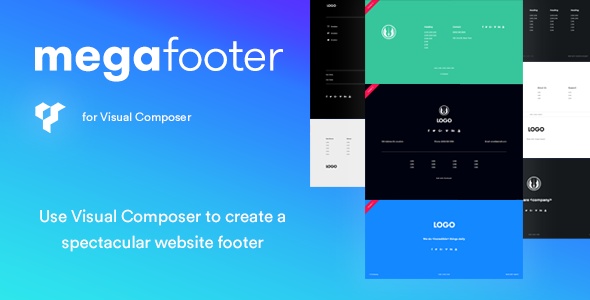 Download Free Mega Footer for Visual Composer v1.1.0