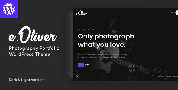 OLIVER V1.3.3 – PHOTOGRAPHY PORTFOLIO THEME
