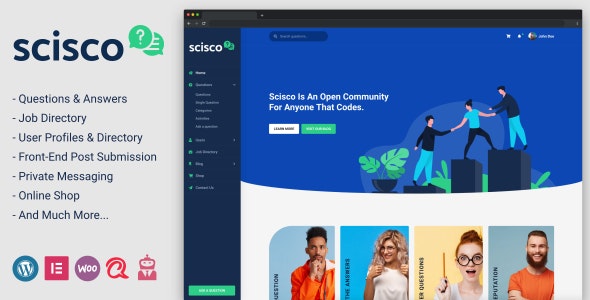 Scisco v1.5 – Questions and Answers WordPress Theme Free Download