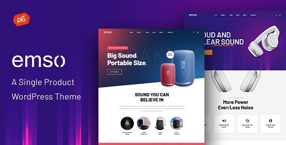 Emso v1.5 – A Single Product Theme