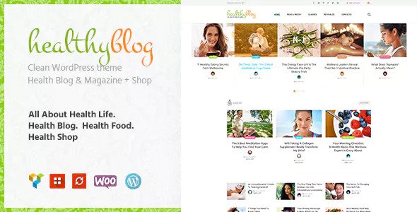 [Free Download] Healthy Living v1.2.3 – Blog with Online Store WordPress Theme