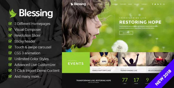 [Download] Blessing v1.5.8 – Responsive Theme for Church Websites