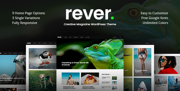 Download Free Rever v1.0.2 – Clean and Simple WordPress Theme
