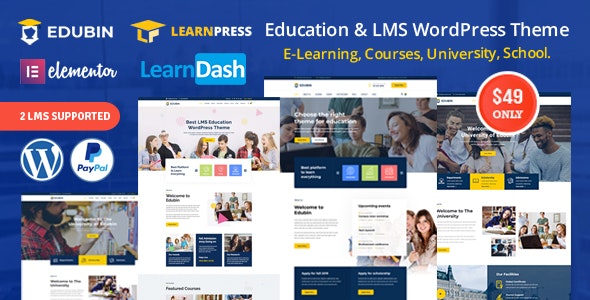 EDUBIN V8.10.13 – EDUCATION LMS WORDPRESS THEME