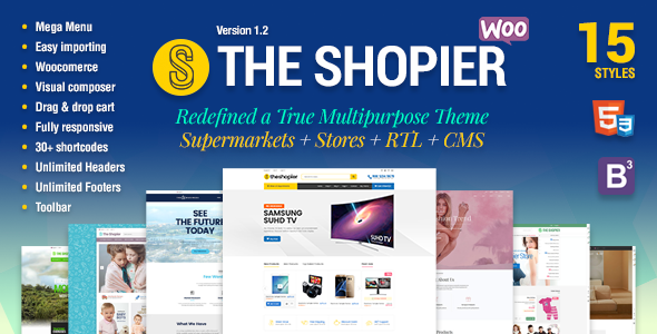 Download Free Shopier v1.4.5 – Responsive Multipurpose WooCommerce Theme