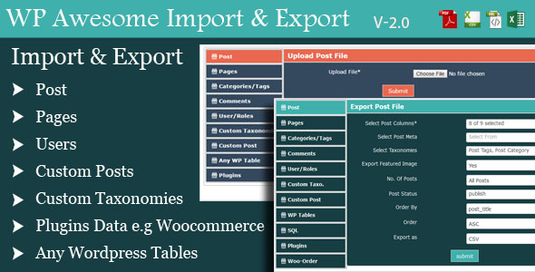 Download Free WordPress Awesome Import & Export Plugin v2.7