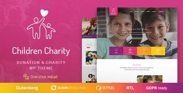 Children Charity v1.1.9 – Nonprofit & NGO WordPress Theme with Donations