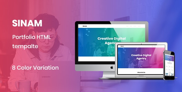 SINAM V1.0 – CREATIVE HTML5 PORTFOLIO TEMPLATE