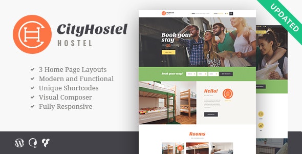 City Hostel v1.0.9 – A Travel & Hotel Booking WordPress Theme