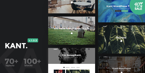 Download Free Kant v1.0.3 – A Multipurpose WordPress Theme for Startups