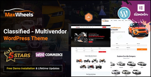 MAXWHEELS V1.0.1 – CAR DEALER AUTOMOTIVE & CLASSIFIED MULTIVENDOR WORDPRESS THEME