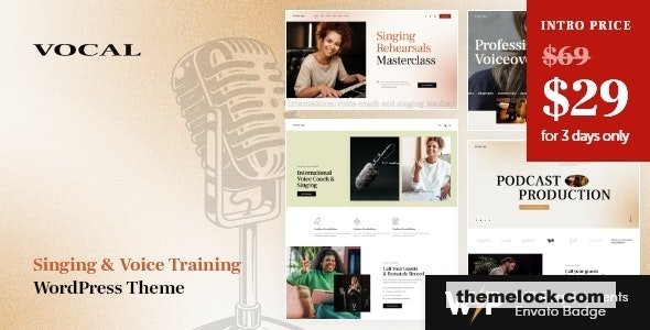 Vocal v1.1.0 – Singing & Voice Artist WordPress Theme