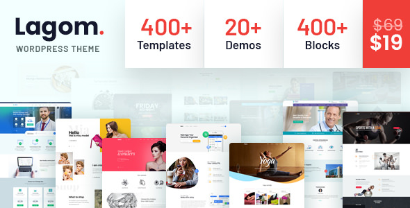 Download Free Lagom v1.0.3 – Multi Concept MultiPurpose WordPress Theme