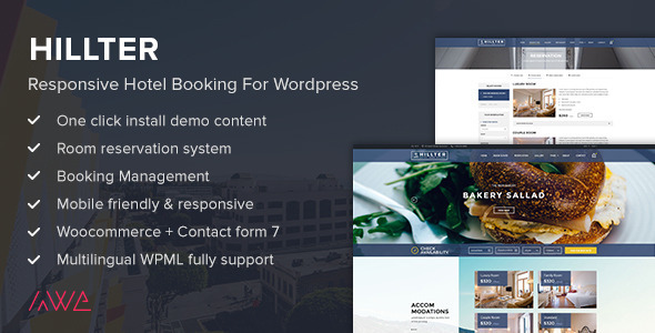 Download Free Hillter v2.0.8 – Responsive Hotel Booking for WordPress