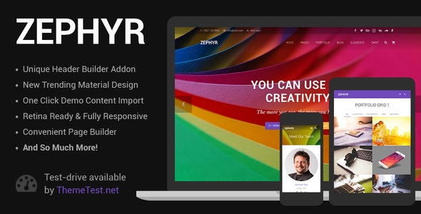 Zephyr v8.13.4 – Material Design Theme