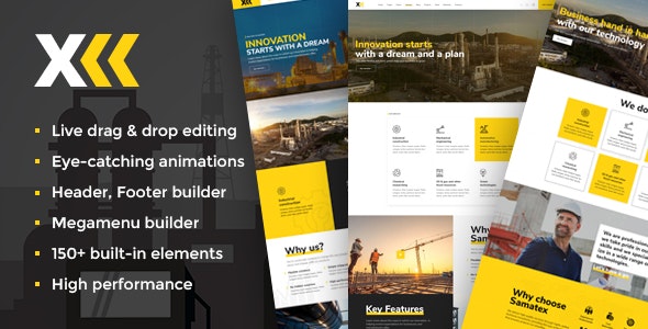 Samatex v4.0 – Industrial WordPress Theme + Woocommerce