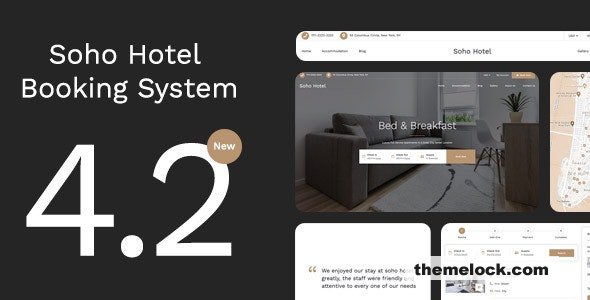 Soho Hotel v4.2.2 – Responsive Hotel Booking WP Theme