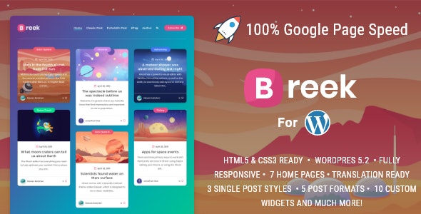 [Download] Breek v3.1.0 – Minimal Masonry Theme for WordPress NULLED