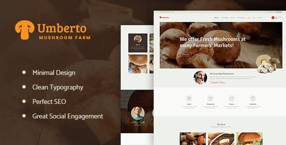 Umberto v1.2.5 – Mushroom Farm & Organic Products Store WordPress Theme