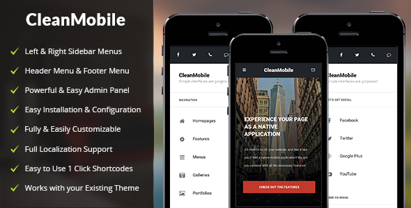 Download Free Clean Mobile v1.1 – Mobile WordPress Theme