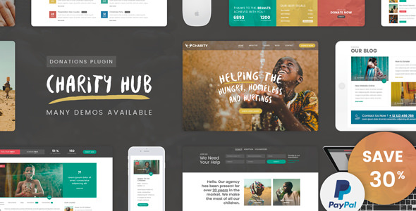 Download Free Charity Foundation v1.1 – Charity Hub WP Theme