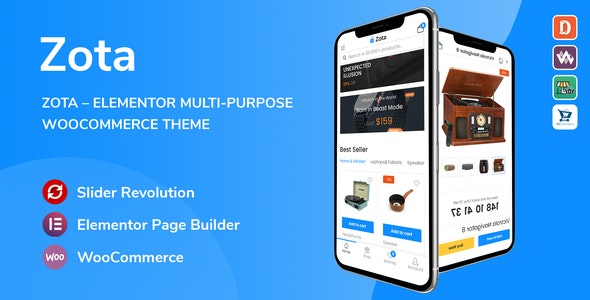 Zota v1.2.5 – Elementor Multi-Purpose WooCommerce Theme