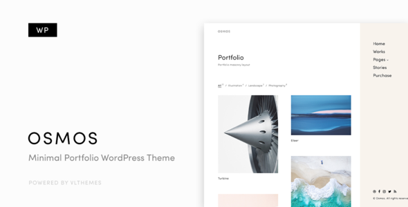 Download Free Osmos v1.3 – Minimalist Portfolio WordPress Theme