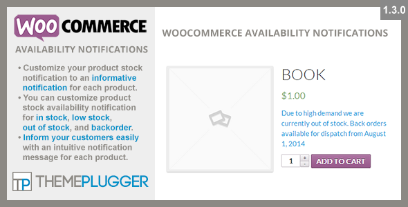 Download Free WooCommerce Availability Notifications v1.3.0