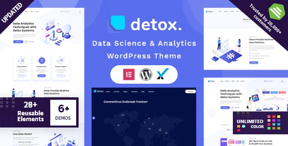 Detox v2.3 – Data Science & Analytics WordPress Theme