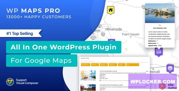 WP MAPS PRO v5.5.3 – WordPress Plugin for Google Maps
