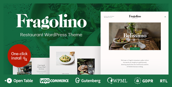 Fragolino v1.0.9 – an Exquisite Restaurant WordPress Theme