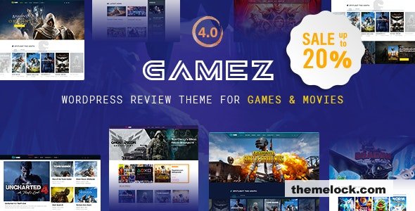 Gamez v4.3.4 – Best WordPress Review Theme For Games, Movies And Music