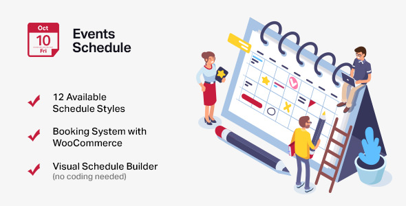 Download Free Events Schedule v2.5.5 – Events WordPress Plugin