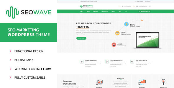 Download Free Seo Wave v1.3.1 – WordPress Theme for SEO