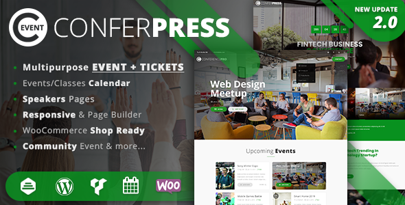 ConferPress v2.8 – Multipurpose Event Tickets WordPress Theme